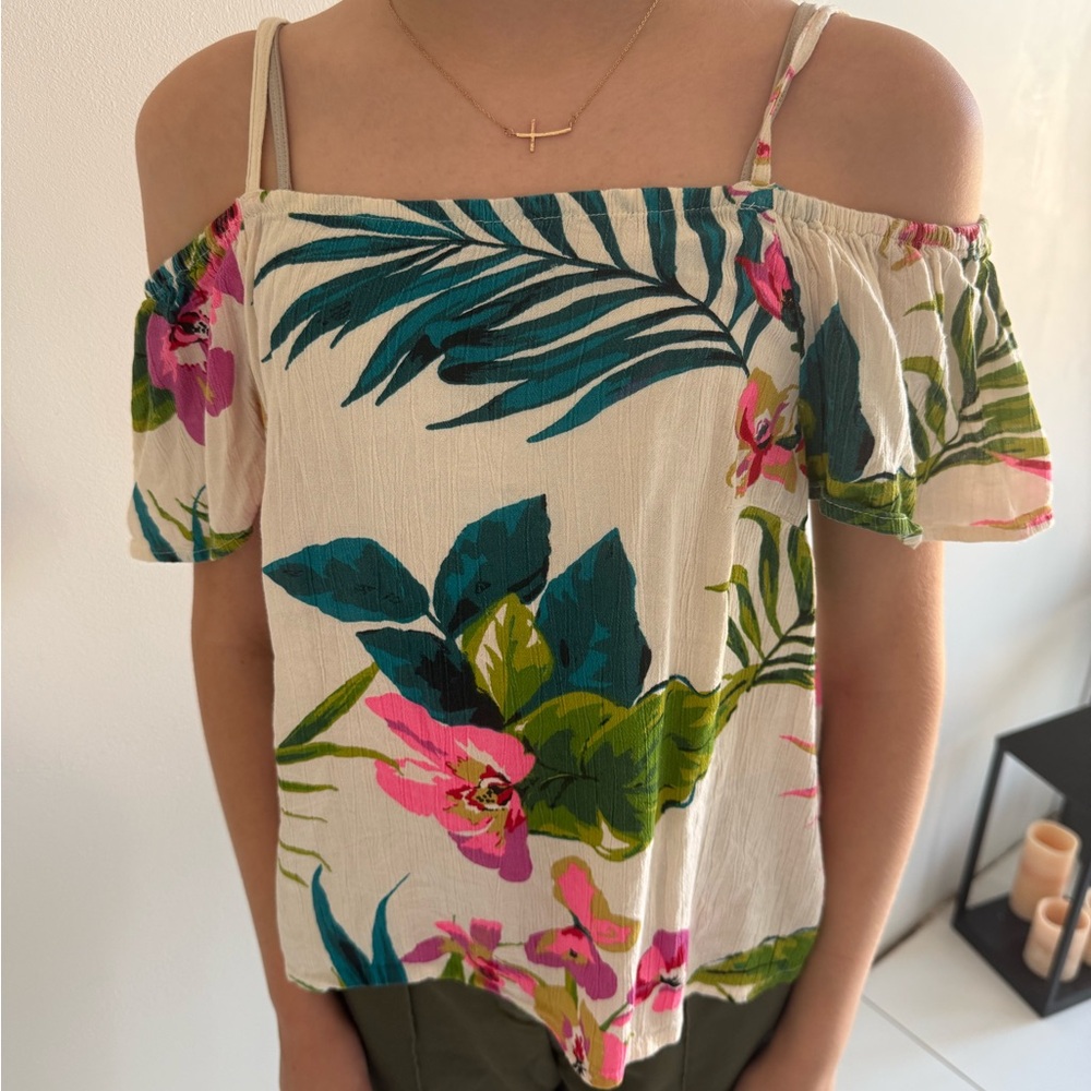 Billabong Tropical Floral Off-Shoulder Blouse